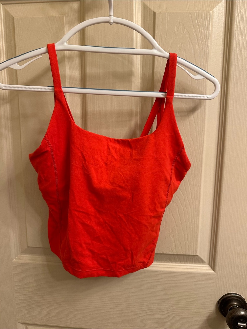 lululemon athletica Bright Red Square-Neck Tank